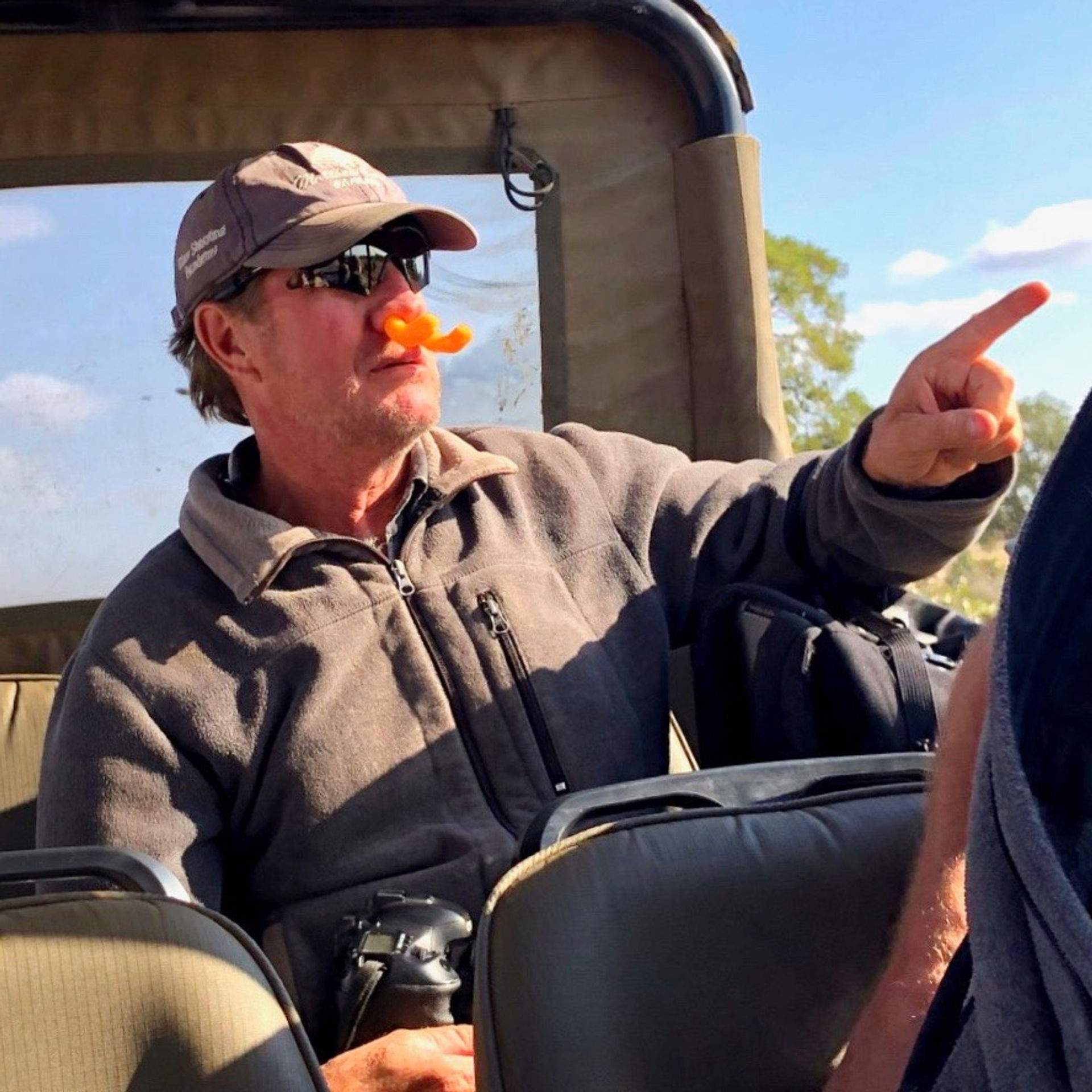 Matthew spotting game from the safari vehicle