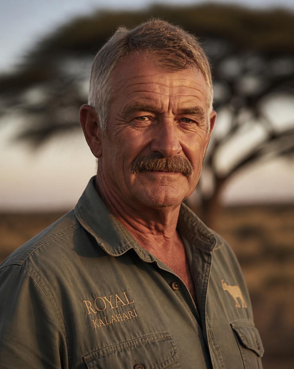 Portrait of Matthew Greeff, professional hunter and safari guide